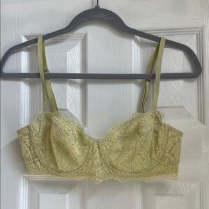 Free People Lace Bra in Light Yellow